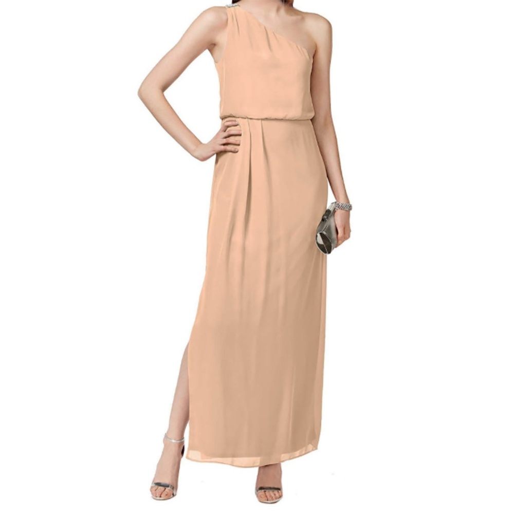 Adrianna Papell Blush Pink Size 4 Chiffon Dress